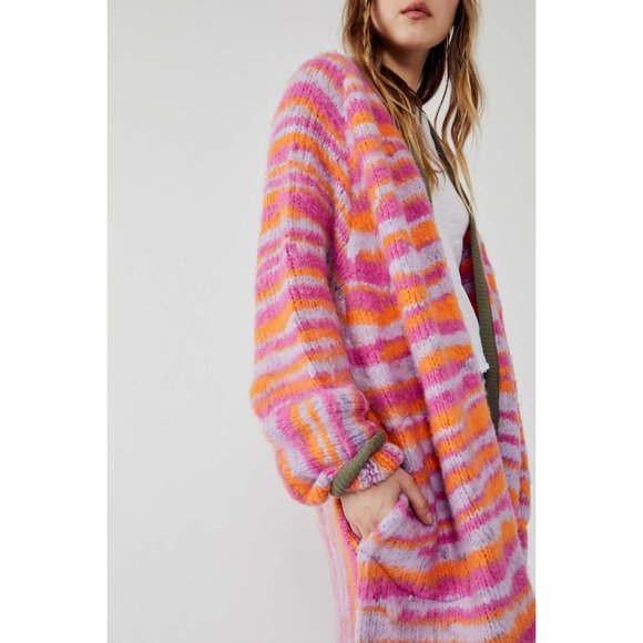 🎉LAST CHANCE🎉 NWT Free People Tiger Cardi / Pink Paradise Combo - Picture 4 of 7